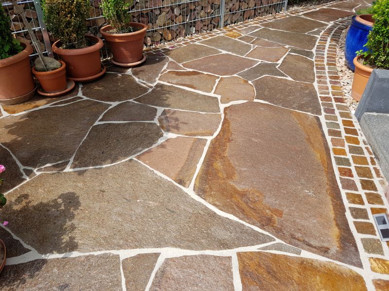 Completed Travertine Pathway